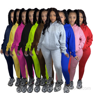 Lady Hooded Long Sleeve Women Women Supsust Set